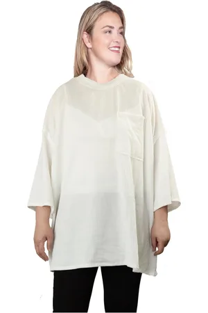 Standards & Practices Plus Size Drop Shoulder Crew Neck Tops