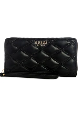 Guess Tamsin Quilted Check Organizer Zip Around Wallet