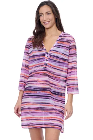 gottex Riga V Neck Mesh Cover-Up Dress