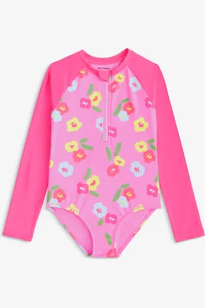 Epic Threads Toddler And Little Girls Floral Print Long-Sleeve Rash Guard, Exclusively at Macy