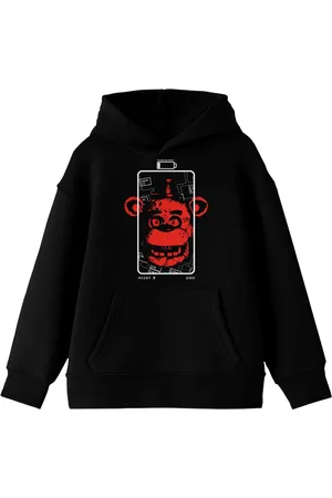 Five Nights At Freddys Red Freddy Crew Neck Long Sleeve Youth Hooded Sweatshirt-xl