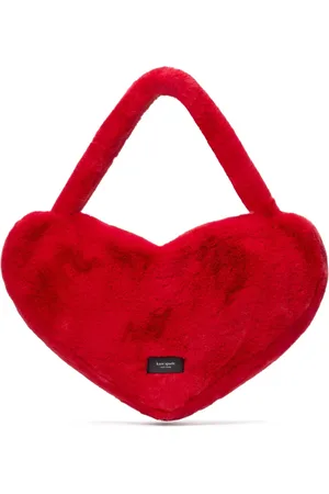 Kate Spade Luver Faux Fur Large Heart Tote Bag