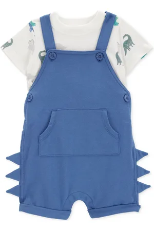 Carters Baby Boys Cotton Dinosaur T-Shirt & Shortall, 2 Piece Set