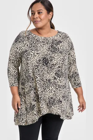 Jm Collection Plus Size Printed Scoop-Neck Tunic, Exclusively at Macy