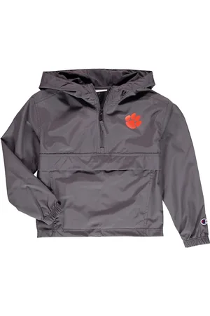 Champion Big Boys and Girls Clemson Tigers Pack and Go Quarter-Zip Windbreaker Jacket