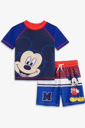 Mickey Mouse Toddler Boys Rash Guard & Swim Trunks Set