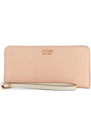 Guess Lyndi Large Zip Around Wallet - Blush/taupe Multi