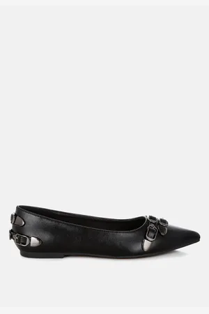 London Rag Golini Belt Buckle Detail Ballerinas