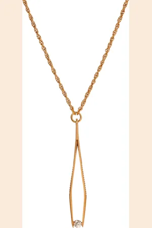 2028 Crystal Tweezer Pendant Necklace