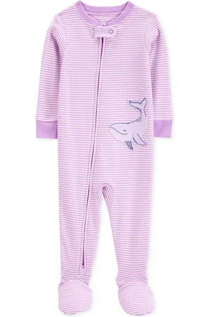 Carters Baby 1-Piece Snug-Fit Cotton Footed Pajamas - Lilac/whale
