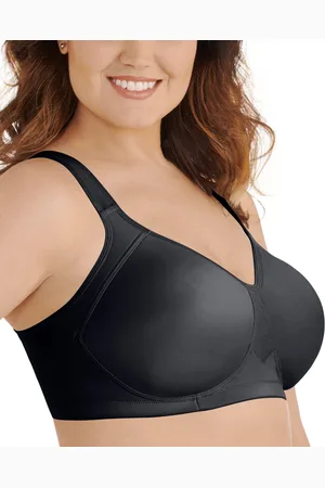 Vanity Fair Full-Figure Wireless Sports Bra 71500 - Midnight Black/Feather Grey