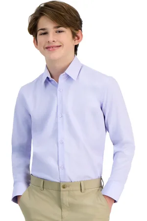 Michael Kors Big Boys Classic Fit Solid Stretch Dress Shirt