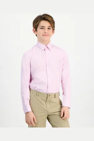 Michael Kors Big Boys Classic Fit Solid Stretch Dress Shirt