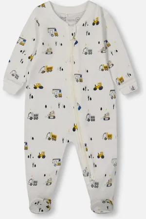 Deux par Deux Baby Boys Printed Cotton One-Piece Pajama