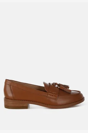 RAG & CO Yelena Real Leather Tassel Loafers