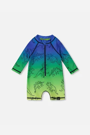 Deux par Deux Baby Boys Printed Long Sleeve One-Piece Rashguard