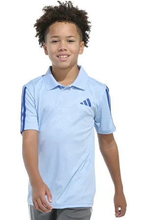 adidas Big Boys Printed Debossed Logo Short-Sleeve Polo Shirt