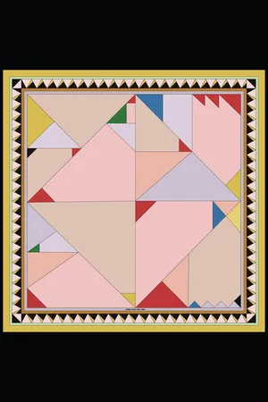 Jessie Zhao New York Double Sided Wool Silk Scarf In Color Recombination - Pink / yellow