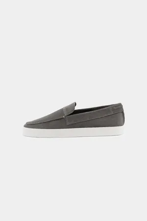 Saint Morta Mens Hemisphere Suede Slip On Loafer - Dark grey/white