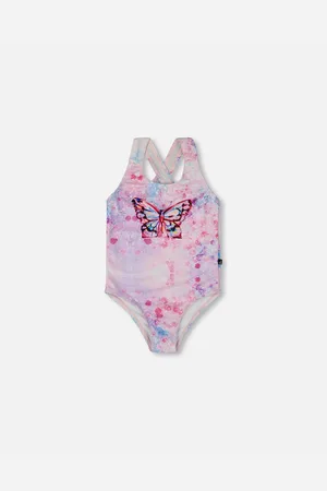 Deux par Deux Girls Printed One-Piece Swimsuit Effects