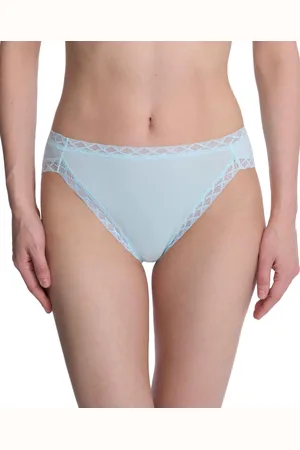 Natori Bliss Lace-Trim Cotton French-Cut Brief Underwear 152058