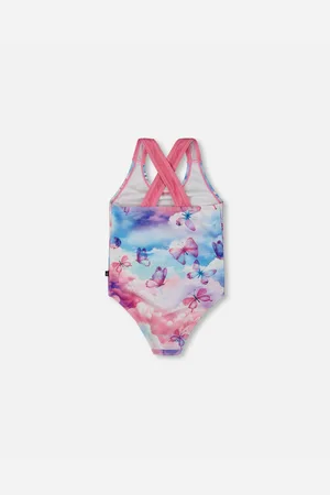 Deux par Deux Girls Printed One-Piece Swimsuit Background