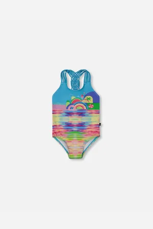 Deux par Deux Girls Printed One-Piece Swimsuit