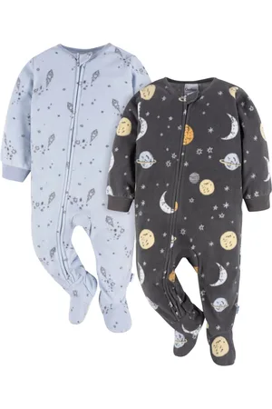 Gerber Baby Boys Baby Blanket Sleepers, 2-pack