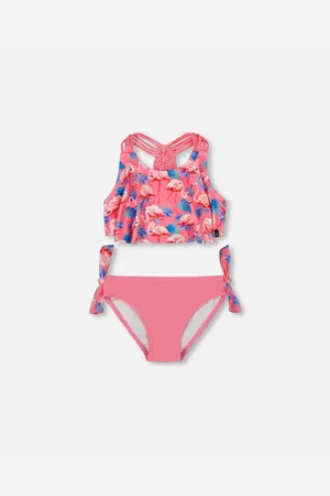 Deux par Deux Girls Printed Two-Piece Swimsuit