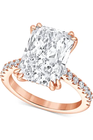 Badgley Mischka Certified Lab Grown Diamond Radiant Hidden Halo Engagement Ring (7-1/2 ct. t.w.) in 14k Gold