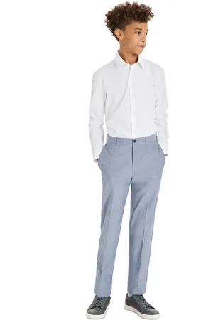 Michael Kors Big Boys Chambray Classic-Fit Stretch Dress Pants