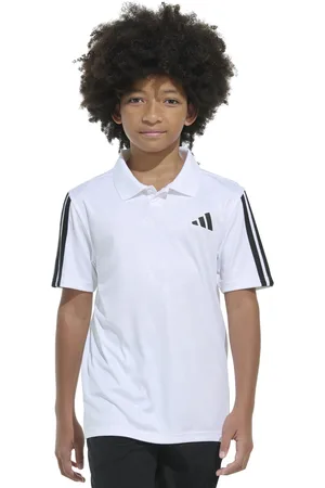adidas Big Boys Printed Debossed Logo Short-Sleeve Polo Shirt