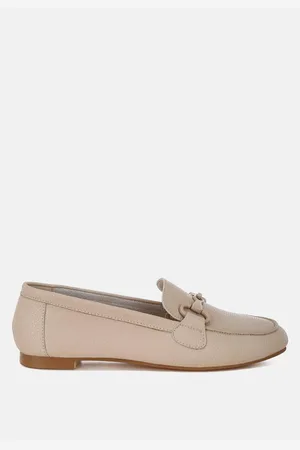 RAG & CO Taranis Monochromatic Horsebit Real Leather Loafers