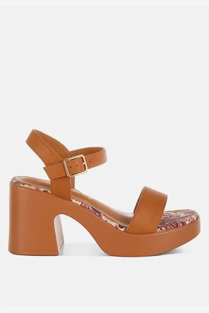 London Rag Kolata Faux Leather Pin Buckle Platform Heels