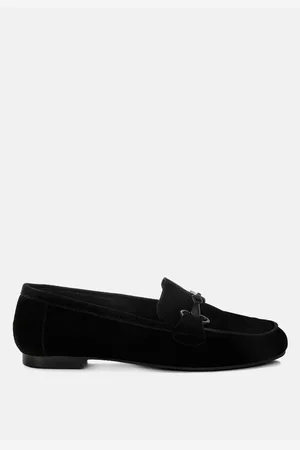 RAG & CO Awen Monochromatic Horsebit Real Suede Loafers