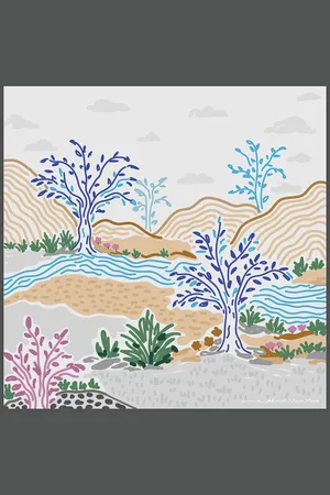 Jessie Zhao New York Double Sided Wool Silk Scarf In After Sunset - Blue/ gray