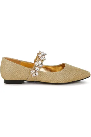 RAG & CO Flavia Diamante Brooch Glitter Ballerinas