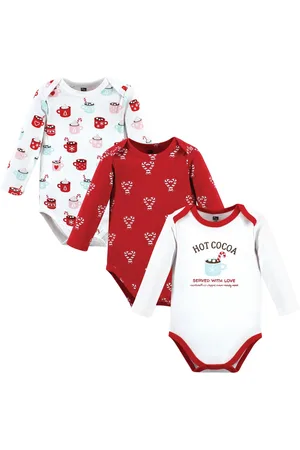 Hudson Baby Girls Hudson Cotton Long-Sleeve Bodysuits