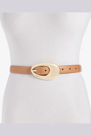 I.N.C. International Concepts Sculptural Oval Buckle Belt, Exclusively at Macy