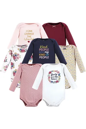 Hudson Baby Girls Hudson Cotton Long-Sleeve Bodysuits