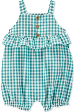 Carters Baby Girls Gingham Tank Romper