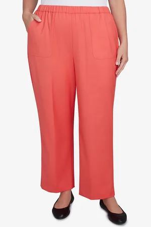 Alfred Dunner Plus Size Catalina Island Classic Balanced Side Pocket Short Length Pants
