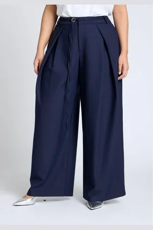 Eloquii Plus Size Pleat Detail Trouser With Long Belt
