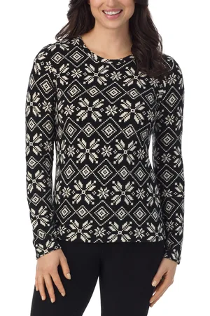 Cuddl Duds Fleecewear Stretch Crewneck Top