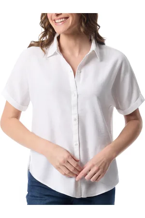 Gloria Vanderbilt Petite Daisy Short-Sleeve Blouse