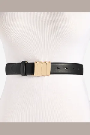 I.N.C. International Concepts Sculptural Plaque Buckle Belt, Exclusively at Macy
