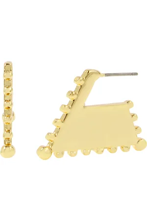 Steve Madden Trapeze Beaded Hoop Earrings
