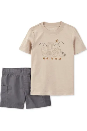 Carters Baby Boys 2-Pc. Construction T-Shirt & Shorts Set