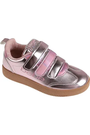 Bebe Little Girls Low Top with Multi Metallic Sneakers