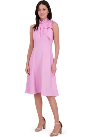 Eliza J Petite Bow Halter Midi Dress